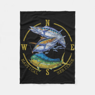 Vis Mahi Mahi Tonijn Koningsvis Nautilair Erfgoed  Fleece Deken