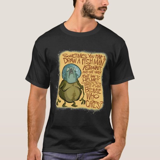 Vis Man Astronaut T-shirt (Voorkant)