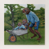 Vis Man Herfst Leuk Fantasy Kunst Grote Puzzel Legpuzzel (Verticaal)