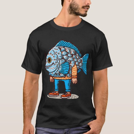 Vis Man T-shirt (Voorkant)