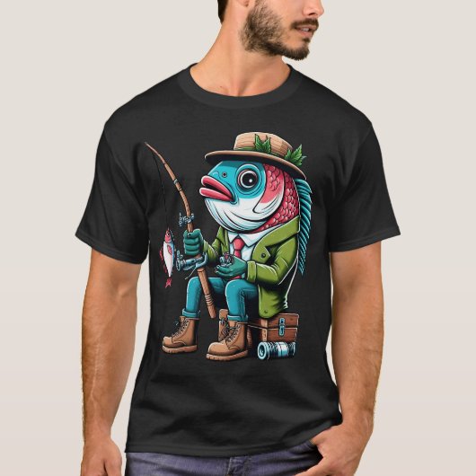 Vis Man T-shirt (Voorkant)