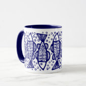 Vis - marineblauw mok (Voorkant links)