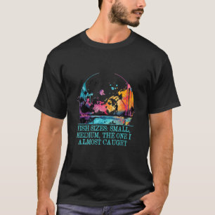 Vis maten Klein Medium Grappig Vissen Humor Visser T-shirt