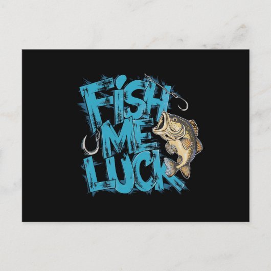 Vis Me Luck Graffiti Baars Kunst Briefkaart (Voorkant)