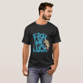 Vis Me Luck Graffiti Baars Kunst T-shirt (Voorkant volledig)