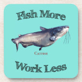 Vis meer vis minder werk bier onderzetter (Voorkant)