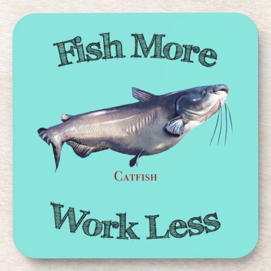 Vis meer vis minder werk bier onderzetter (Voorkant)