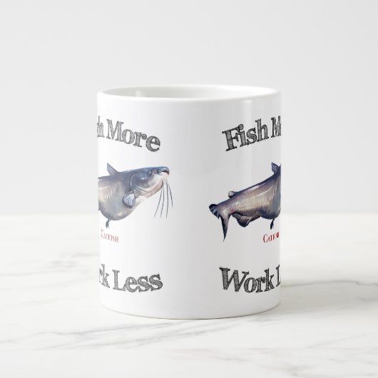 Vis meer vis minder werk grote koffiekop (Voorkant)