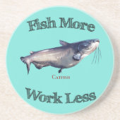 Vis meer vis minder werk zandsteen onderzetter (Voorkant)