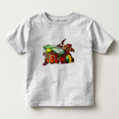 Vis met acrylmulticreatief karakter kinder shirts (Voorkant)
