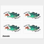 Vis met Attitude van kunstenaar Mike Quinn Rechthoekige Sticker (Vel)