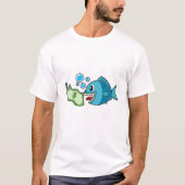 Vis met banknotitie t-shirt (Voorkant)
