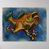 Vis met benen poster (Voorkant)