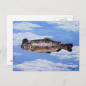 Vis met Bowler Briefkaart (Voorkant / Achterkant)