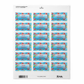 Vis met bubbels - Jongens School Naam Labels (Full Sheet)