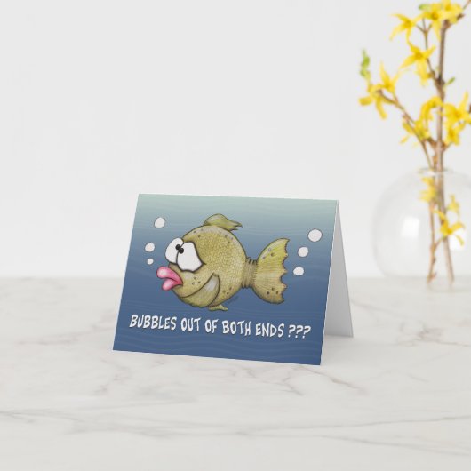 Vis met bubbels uit de Kaart van beide uiteinden (Gele Bloem)