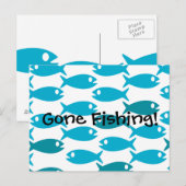 Vis met de naam briefkaart Gone Fishin! (Voorkant / Achterkant)