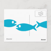 Vis met de naam briefkaart Gone Fishin! (Achterkant)