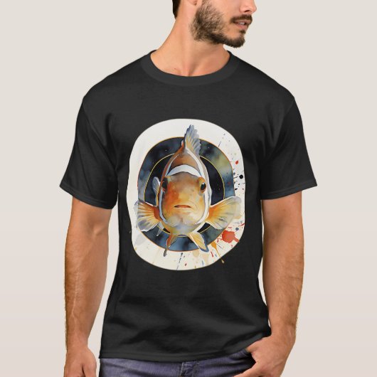 vis met een malse structuur t-shirt (Voorkant)