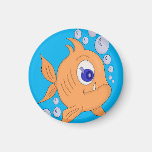 Vis met een scherpe tand magneet