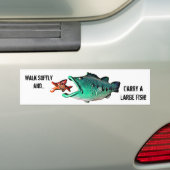 Vis met een standvastigheid van kunstenaar Mike Qu Bumpersticker (Op auto)