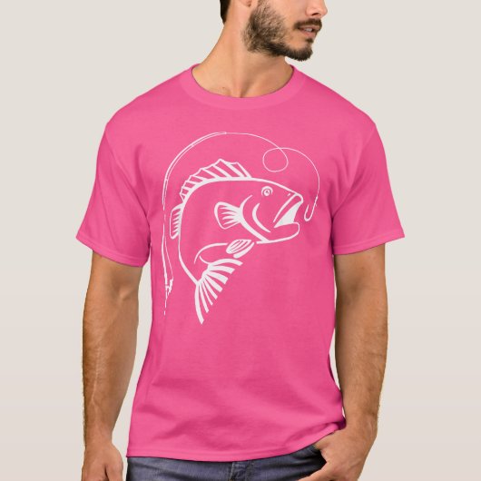 vis met Geviste staaf T-shirt (Voorkant)