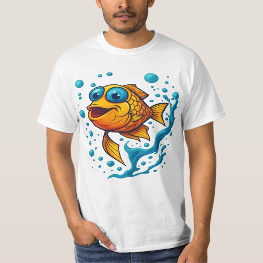 vis met grote ogen t-shirt (Voorkant)