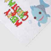 Vis met kerstcadeaupapier tissuepapier (Detail)