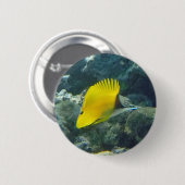 Vis met lange neus ronde button 5,7 cm (Voorkant /achterkant)