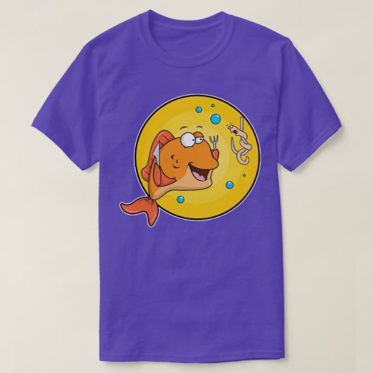 Vis met mes en vork t-shirt (Design voorkant)