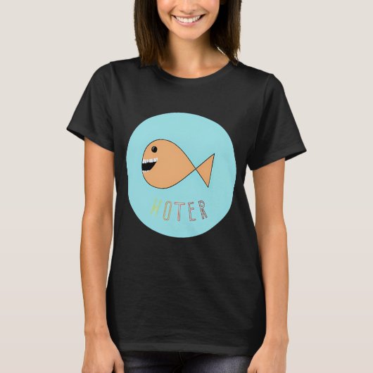 Vis met tanden t-shirt (Voorkant)