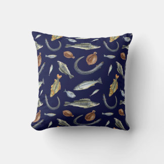 Vis met twee Design palmzalm Kussen