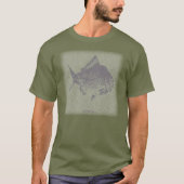 Vis met verhard goud t-shirt (Voorkant)