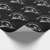 Vis met visstaaf cadeaupapier (Hoek)