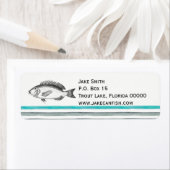  vis met waterkleurlijnen Visser Etiket (Insitu)