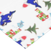 Vis met zoete kerstboomtafelkleden, haaienvis tafelkleed (Gekanteld)