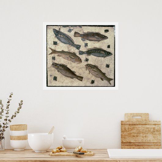 Vis (mozaïek) poster (Keuken)