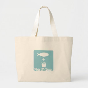Vis N-chips Grote Tote Bag