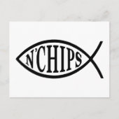 vis N' Chips vis Briefkaart (Voorkant)