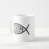 vis N' Chips vis Koffiemok (Voorkant links)