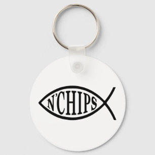 vis N' Chips vis Sleutelhanger