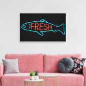 Vis Neon Sign Canvas Afdruk (Insitu (Woonkamer))