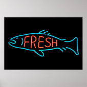 Vis Neon Sign Poster (Voorkant)