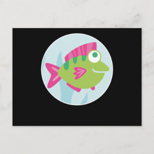 Vis Oceaan Ontwerp Walvis Zwemmen Zeehond Fun Zee Briefkaart