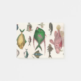 vis, oceaan, schattig, zee, water, dier, vissen post-it® notes