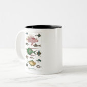 vis, oceaan, schattig, zee, water, dieren, visseri tweekleurige koffiemok (Voorkant links)