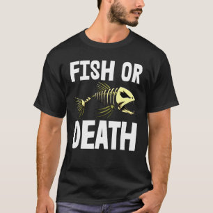 Vis of dood Skeletvis T - shirts snijwond