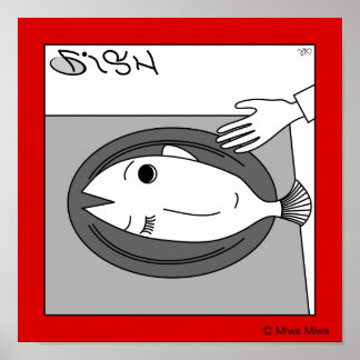 Vis of meisje poster