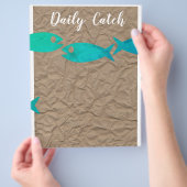 Vis of schaal- en schelpdieren, gevlochten of menu (Hand)