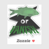 Vis of Vanish Sticker - Groen (Vel)